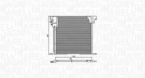 кондензатор, климатизация MAGNETI MARELLI 350203903000