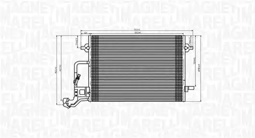 кондензатор, климатизация MAGNETI MARELLI 350203909000