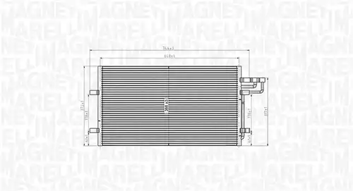 кондензатор, климатизация MAGNETI MARELLI 350203915000