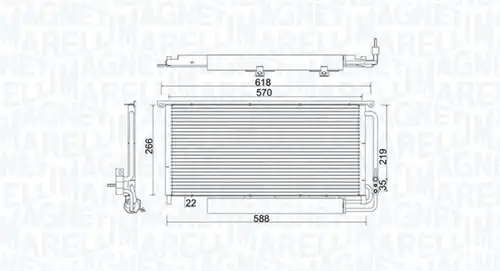 кондензатор, климатизация MAGNETI MARELLI 350203922000