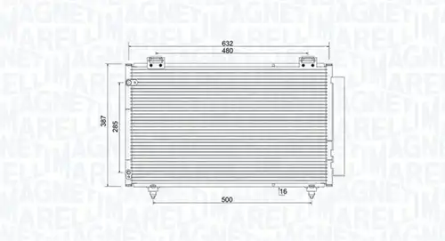 кондензатор, климатизация MAGNETI MARELLI 350203925000