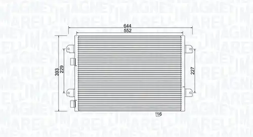 кондензатор, климатизация MAGNETI MARELLI 350203931000
