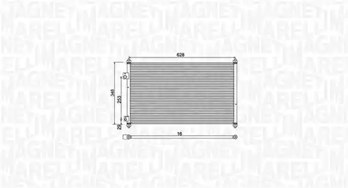 кондензатор, климатизация MAGNETI MARELLI 350203933000