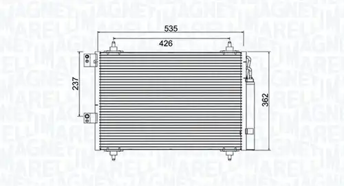 кондензатор, климатизация MAGNETI MARELLI 350203936000