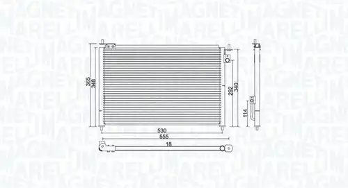 кондензатор, климатизация MAGNETI MARELLI 350203937000