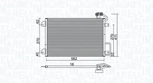 кондензатор, климатизация MAGNETI MARELLI 350203938000