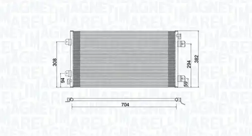 кондензатор, климатизация MAGNETI MARELLI 350203941000