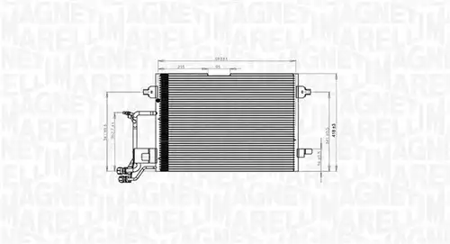 кондензатор, климатизация MAGNETI MARELLI 350203942000