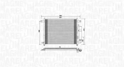кондензатор, климатизация MAGNETI MARELLI 350203943000