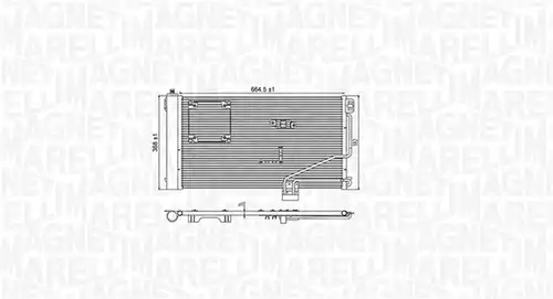 кондензатор, климатизация MAGNETI MARELLI 350203946000