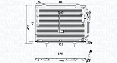 кондензатор, климатизация MAGNETI MARELLI 350203948000