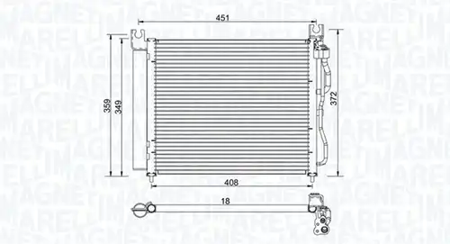 кондензатор, климатизация MAGNETI MARELLI 350203952000