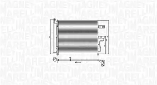 кондензатор, климатизация MAGNETI MARELLI 350203954000