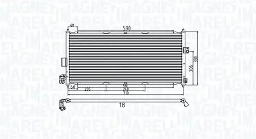 кондензатор, климатизация MAGNETI MARELLI 350203958000