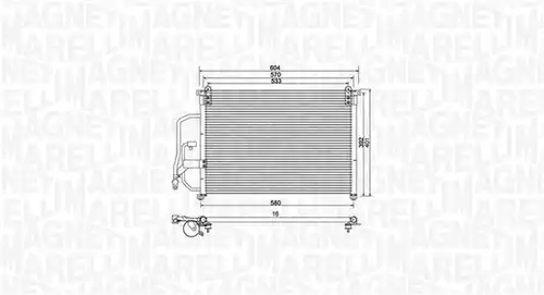 кондензатор, климатизация MAGNETI MARELLI 350203960000