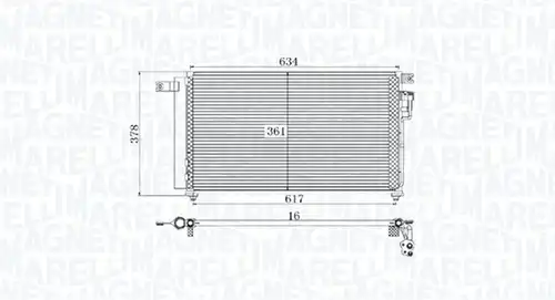 кондензатор, климатизация MAGNETI MARELLI 350203961000