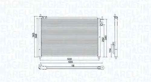 кондензатор, климатизация MAGNETI MARELLI 350203971000