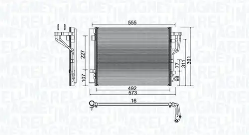 кондензатор, климатизация MAGNETI MARELLI 350203976000