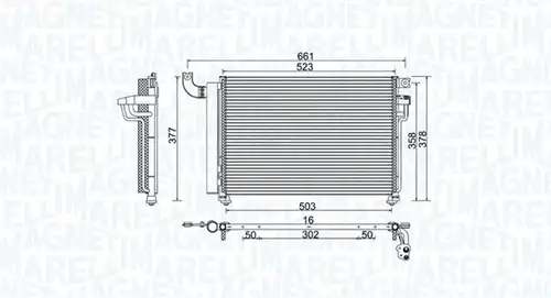 кондензатор, климатизация MAGNETI MARELLI 350203982000
