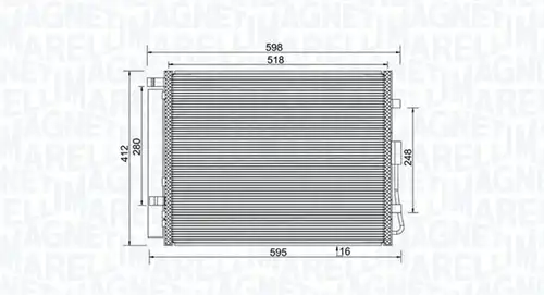 кондензатор, климатизация MAGNETI MARELLI 350203984000