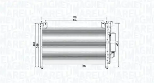 кондензатор, климатизация MAGNETI MARELLI 350203989000