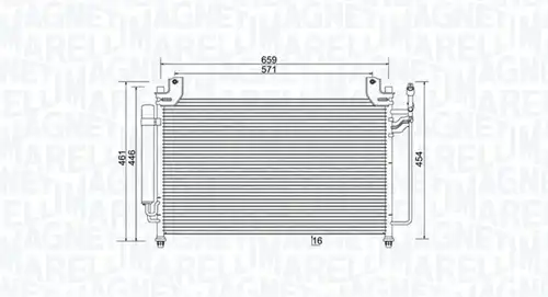 кондензатор, климатизация MAGNETI MARELLI 350203990000