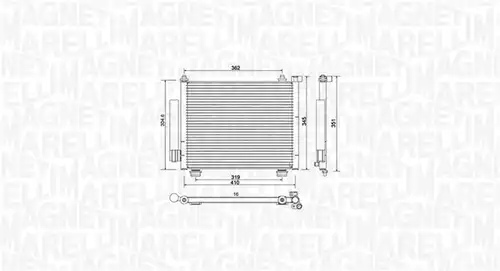 кондензатор, климатизация MAGNETI MARELLI 350203993000