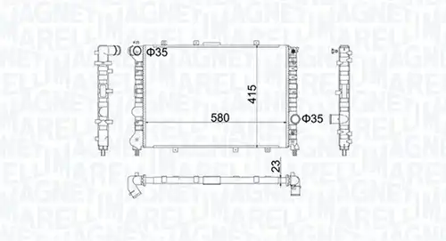 воден радиатор MAGNETI MARELLI 350213100700