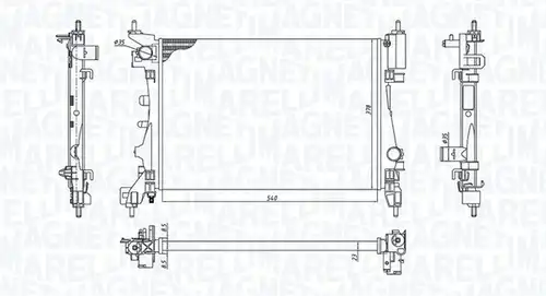 воден радиатор MAGNETI MARELLI 350213130100