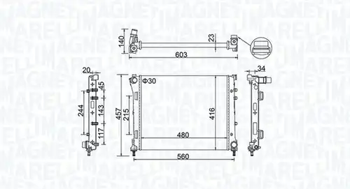 воден радиатор MAGNETI MARELLI 350213151100
