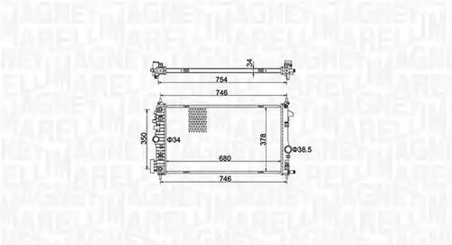 воден радиатор MAGNETI MARELLI 350213152300