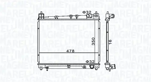 воден радиатор MAGNETI MARELLI 350213152900