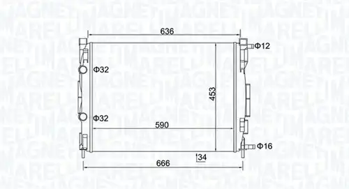 воден радиатор MAGNETI MARELLI 350213153500