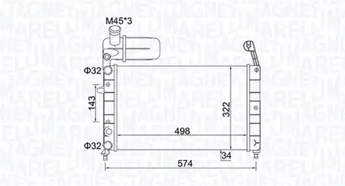 воден радиатор MAGNETI MARELLI 350213154400