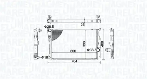воден радиатор MAGNETI MARELLI 350213155200