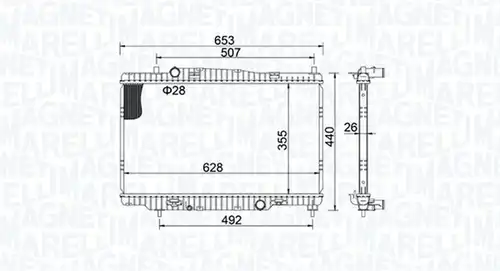 воден радиатор MAGNETI MARELLI 350213155400