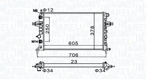 воден радиатор MAGNETI MARELLI 350213158200