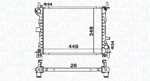 воден радиатор MAGNETI MARELLI 350213160300