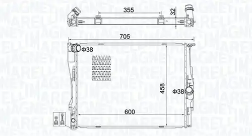 воден радиатор MAGNETI MARELLI 350213160700