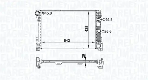 воден радиатор MAGNETI MARELLI 350213161300