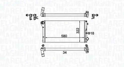 воден радиатор MAGNETI MARELLI 350213161500