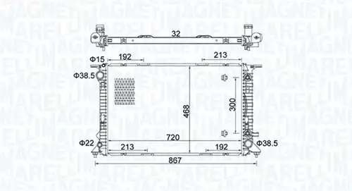 воден радиатор MAGNETI MARELLI 350213161800