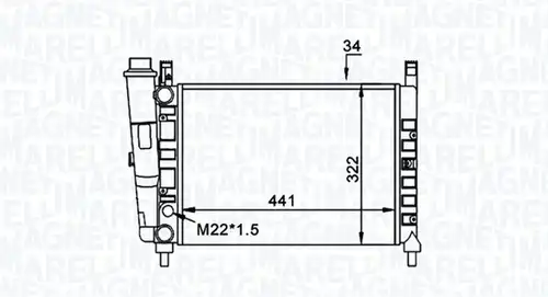 воден радиатор MAGNETI MARELLI 350213162300
