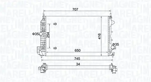 воден радиатор MAGNETI MARELLI 350213162500