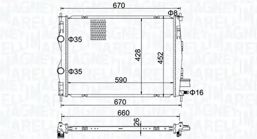 воден радиатор MAGNETI MARELLI 350213162600
