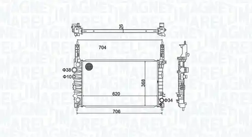 воден радиатор MAGNETI MARELLI 350213162900