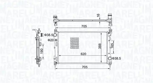 воден радиатор MAGNETI MARELLI 350213163100
