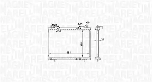 воден радиатор MAGNETI MARELLI 350213163900