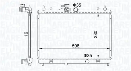 воден радиатор MAGNETI MARELLI 350213168300