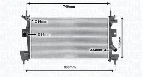 воден радиатор MAGNETI MARELLI 350213170200